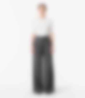 Cashmere Pleated Trouser in Medium Melange Grey
