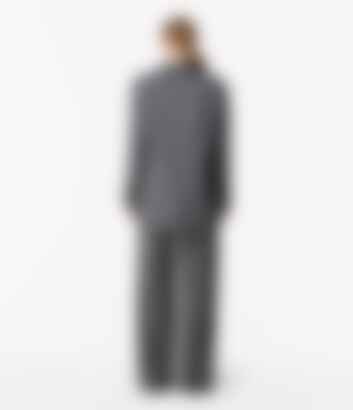 Tailored Cashmere Jacket in Medium Melange Grey