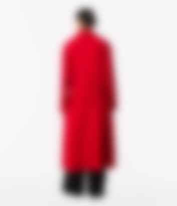 Cashmere Wrap Coat in Scarlet