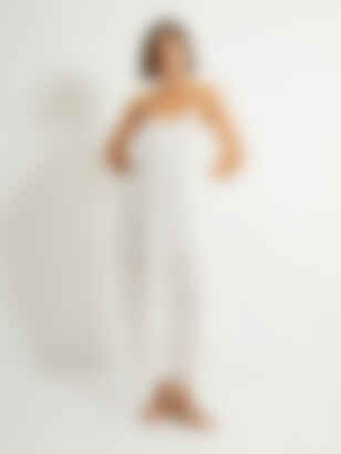 Nia Slip Dress in Abira White