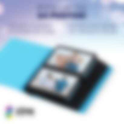 Zink Mini Photo Album 64-Pocket in Blue