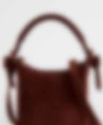Mini Mini Fortuna Bucket in Chocolate Suede