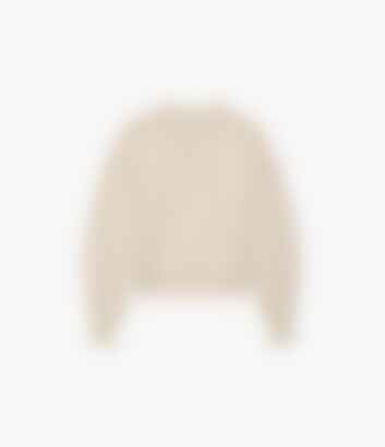 Cashmere Knit Sweatshirt in Ivory