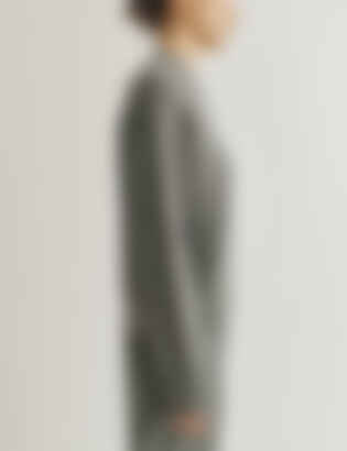 The Julian Sweater in Wool and Cashmere in Heather Grey
