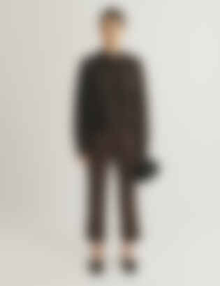 The Julian Sweater in Wool and Cashmere in Espresso
