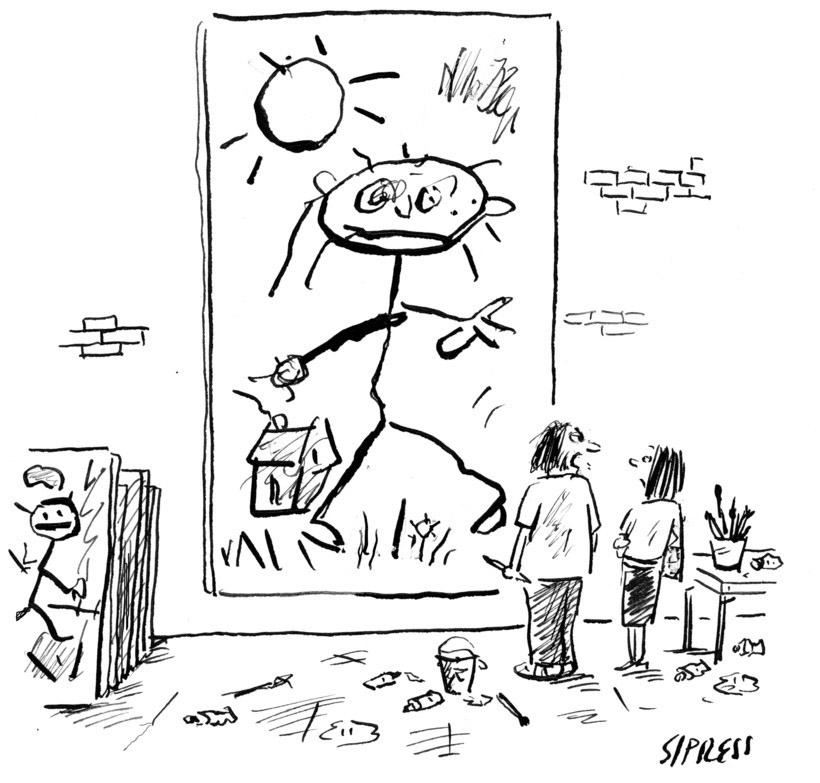 “If Basquiat painted it, you wouldn’t say the naïveté seems forced.”