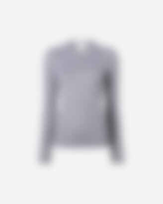 The Long-Sleeve Shirt in Cashmere and Silk in Dark Grey