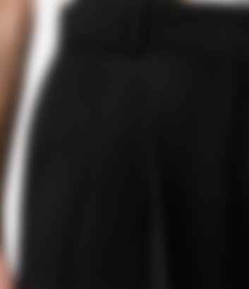 Satin Pleated Trouser in Black