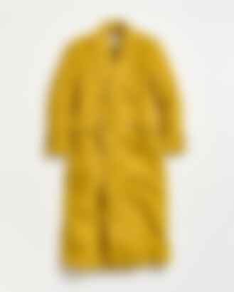 Wool Double Breasted Peak Lapel Coat