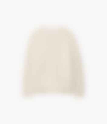 Cashmere Oversized Crewneck in Ivory