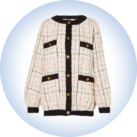 Gucci★素敵！Tweed Jacket with Pearl Buttons Embroidered GG wool tweed jacket in grey | GUCCI® US