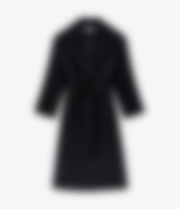 Double Breasted Wrap Coat in Black