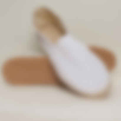 Suede Espadrilles With Rubber Sole in Light Grey