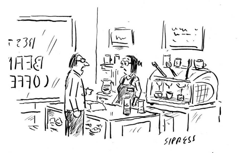 “A large skim latte, double shot, no ‘Have an awesome day.’”