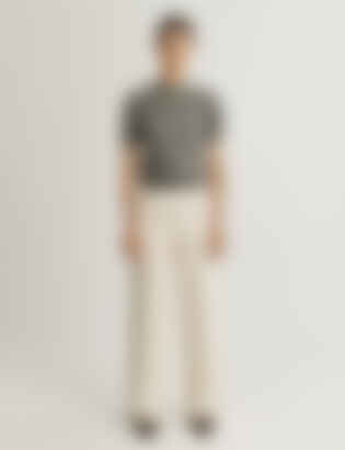 The Dez Sweater in Wool and Cashmere in Heather Grey