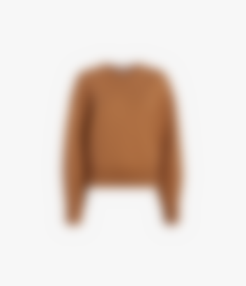Cashmere Knit Sweatshirt in Camel