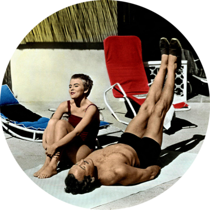 SEBERG,NIVEN, BONJOUR TRISTESSE, 1958