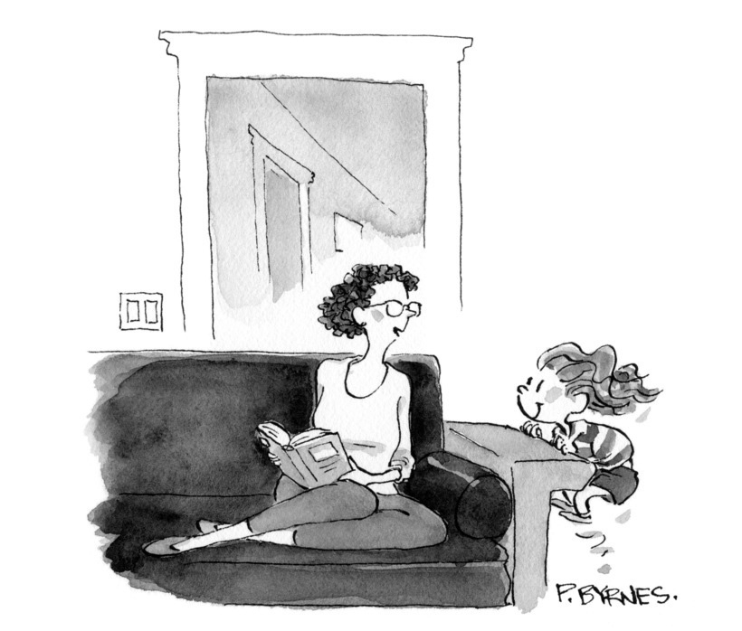 “Let’s play hide-and-I-read-my-book.”