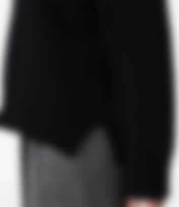 Cashmere Oversized Crew in Black