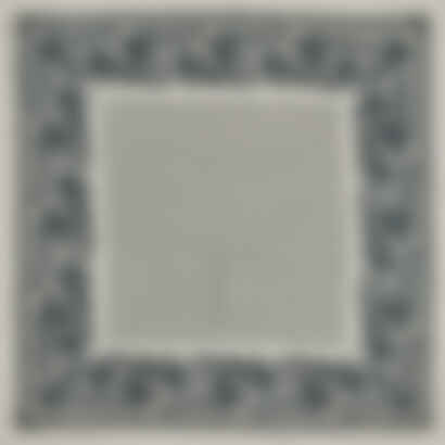 Cashmere And Silk Provence Geometric Pocket Square in Dark Navy