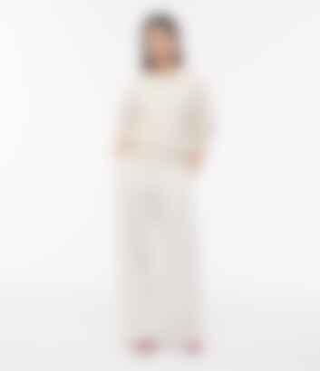 Cashmere Knit Sweatshirt in Ivory