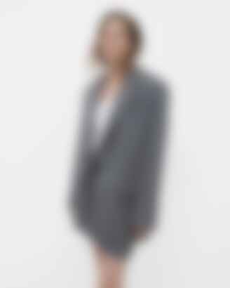 Tailored Cashmere Jacket in Medium Melange Grey