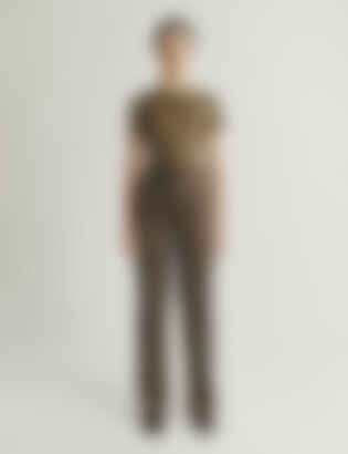 The T-Shirt in Cashmere and Silk in Army