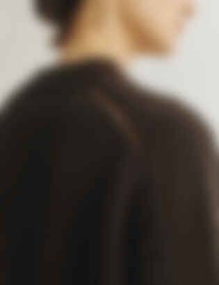 The Julian Sweater in Wool and Cashmere in Espresso