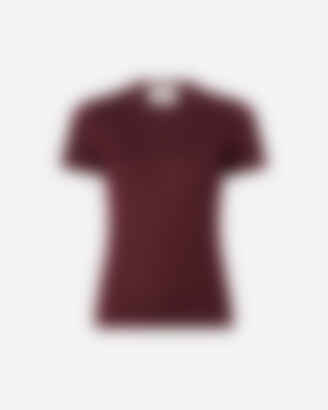 The T-Shirt in Cashmere and Silk in Dark Wine
