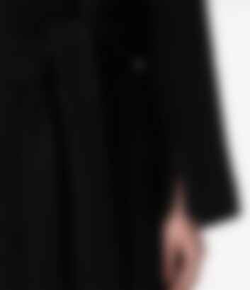 Double Breasted Wrap Coat in Black