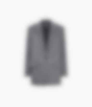 Tailored Cashmere Jacket in Medium Melange Grey