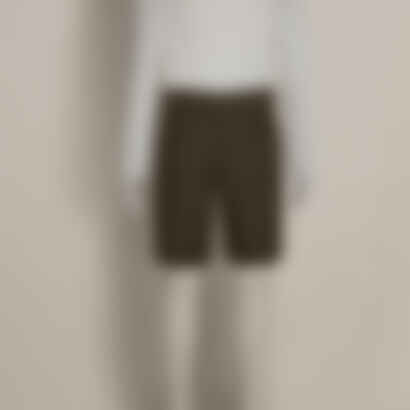 Irish Linen Gurkha Shorts in Khaki
