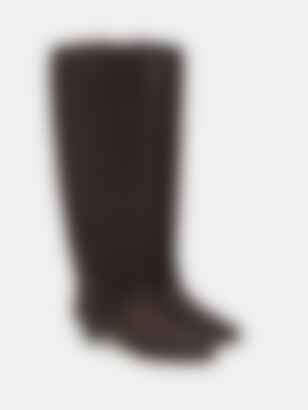 Allegra Riding Boot in Chocolate Suede