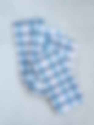 Dinner Napkins (Set of Four) in Plaid, Navy & Uniform Blue