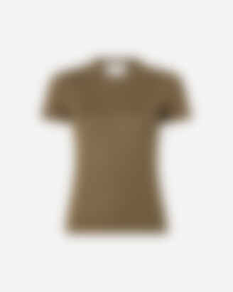 The T-Shirt in Cashmere and Silk in Army