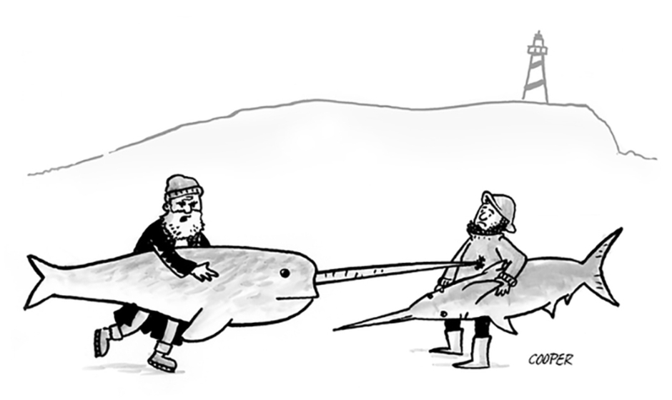 “Never bring a swordfish to a narwhal fight.”