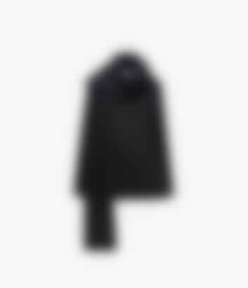 Short Scarf Coat in Black