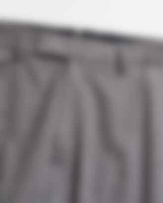 Flannel Flat Front Trouser in Grey Heather