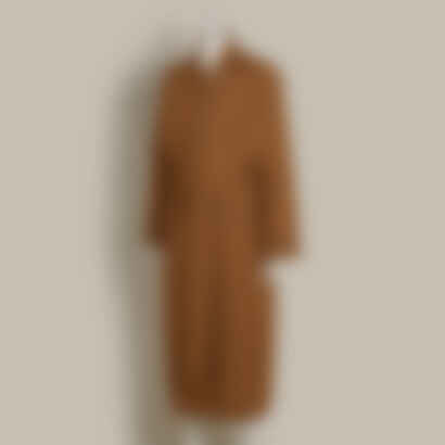 Linen Dressing Gown in Tobacco