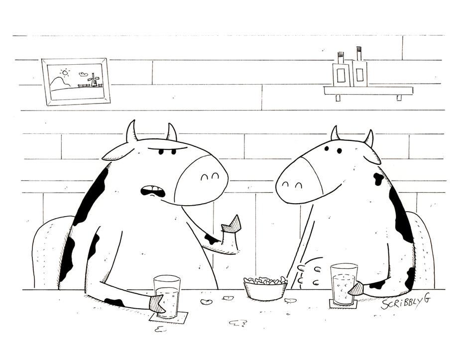 “I’m telling you, man—it was all staged. A cow never really jumped over the moon.”