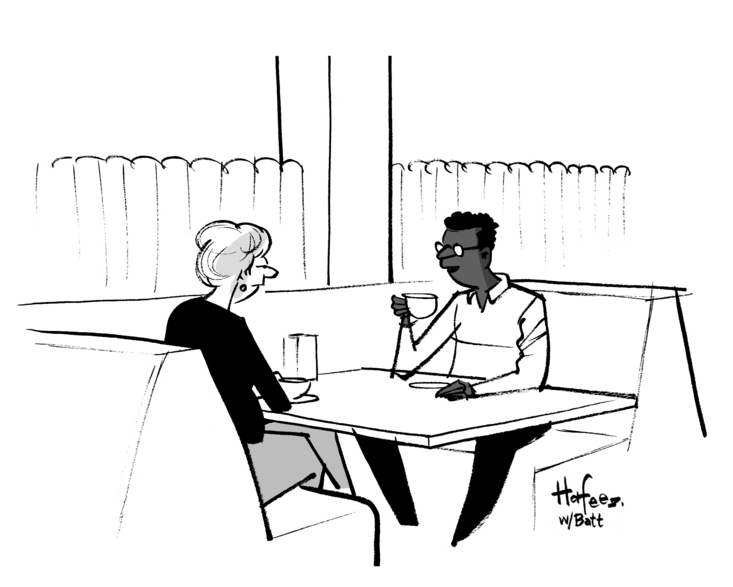 “I’m having a good day because a sales clerk told me to.”