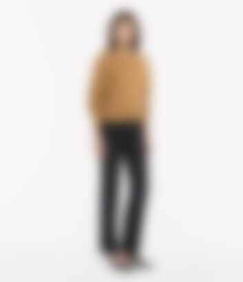 Cashmere Knit Sweatshirt in Camel