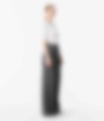 Cashmere Pleated Trouser in Medium Melange Grey