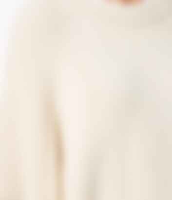 Cashmere Oversized Crewneck in Ivory