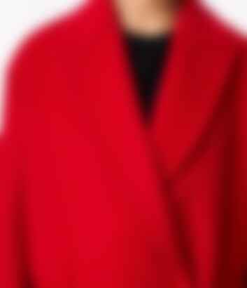 Cashmere Wrap Coat in Scarlet