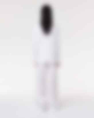 Luxe Seamed Long Sleeve Tee in White