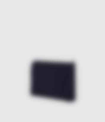 Wristlet Clutch in Nubuck Navy