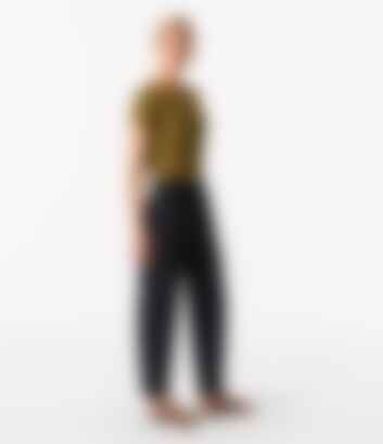 Curved Cargo Pant in Black