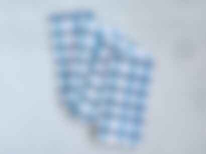 Dinner Napkins (Set of Four) in Plaid, Navy & Uniform Blue