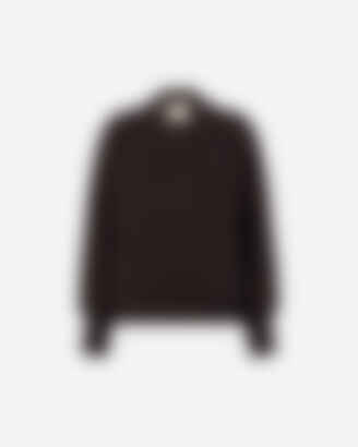 The Julian Sweater in Wool and Cashmere in Espresso